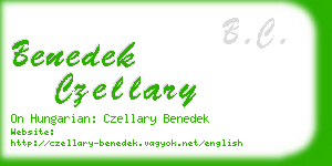 benedek czellary business card